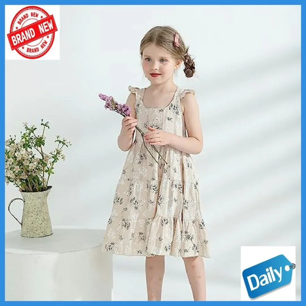 Toddler Girls Cotton Blend Sleeveless Tutu Dress Summer Playwear